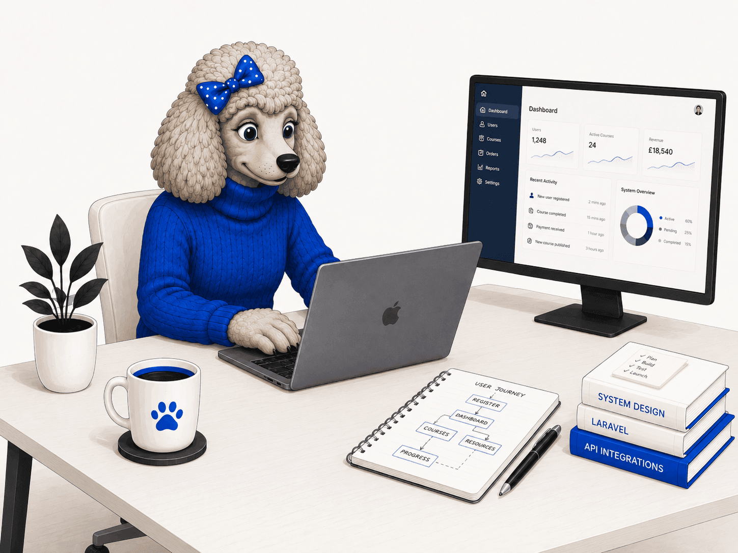 Poodle developer building a custom business application